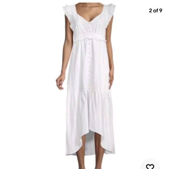 💥Betsey Johnson white textured midi dress - Picture 1 of 11